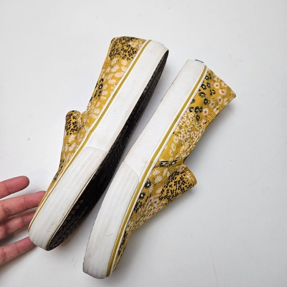 Keds Floral Li Double Decker Platform Slip On Sneakers Loafers 10 Yellow Mustard - Picture 6 of 9